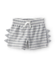 Afbeelding in Gallery-weergave laden, Carter's 2pc Baby Boy Gray &amp; White Striped Bodysuit and Shorts Set
