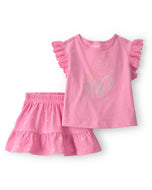 Carter's 2pc Baby Girl Pink Floral Top & Skirt Set