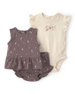Carter's 3pc Floral Top, Bodysuit & Shorts Set