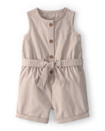 Carter's Baby Girl Beige Solid Romper