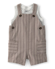 Afbeelding in Gallery-weergave laden, Carter's 2pc Baby Boy Striped Overall With Sleeveless Top Set
