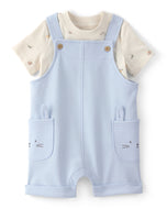 Carter's 2pc Baby Boy Blue Overall and Bunny Tee Set