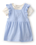 Carter's 2pc Baby Girl Bodysuit & Blue Jumper Set