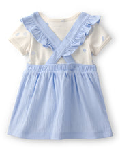 Load image into Gallery viewer, Carter's 2pc Baby Girl Bodysuit &amp; Blue Jumper Set
