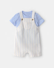 Carregar imagem no visualizador da galeria, Carter's 2pc Baby Boy Blue Top &amp; Striped Shortall Set
