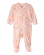 Carter's Baby Girl Pink Bunny 2-Way Zip-Up Footie Coverall