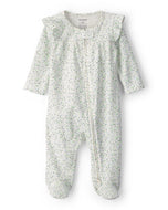 Carter's Baby Girl Green Floral 2-Way Zip-Up Footie Coverall