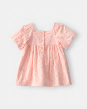 Afbeelding in Gallery-weergave laden, Carter's Baby Girl Easter Peach Eyelet Dress Set
