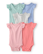 Carter's 5pc Baby Girl Solid Colors Bodysuit Set