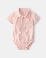 Carter's 2pc Baby Boy Pink Romper & Shorts with Suspenders Set