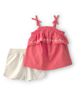 Carter's 2pc Baby Girl Pink/Red Sleeveless Top & Shorts Set