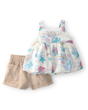 Carregar imagem no visualizador da galeria, Carter's 2pc Baby Girl Tropical Print Top and Short Set
