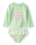 Carter's 2pc Baby Girl Vacay Mode Rashguard Swim Set