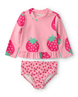 Carter's 2pc Baby Girl Strawberry Rashguard Swim Set