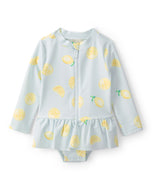 Carter's Baby Girl Lemon Long-Sleeve Rashguard Swimsuit