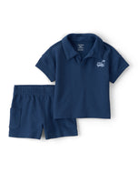 Carter's 2pc Baby Boy Blue Car Top And Shorts Set