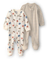 Carter's 2pc Baby Boy Basketball 2-Way Zip-Up Footie Coverall Set