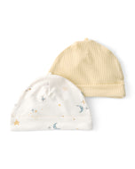 Carter's Purelysoft 2pc Baby Neutral Constellation/Yellow Beanie Hats/Caps (0-3M)