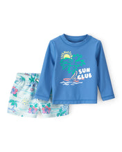 Load image into Gallery viewer, Carter's 2pc Baby Boy Sun Club Rashguard Top &amp; Shorts Swim Set
