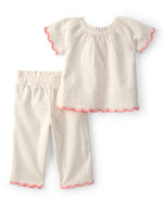 Carter's 2pc Baby Girl Cream Ivory Pant Set