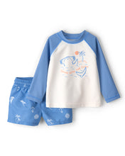 Carregar imagem no visualizador da galeria, Carter's 2pc Baby Boy Going With The Flow Long-Sleeve Top &amp; Shorts Swim Set

