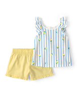 Carter's 2pc Baby Girl Lemon Print Top & Yellow Shorts Set