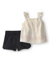 Load image into Gallery viewer, Carter's 2pc Baby Girl White Floral Top &amp; Shorts Set
