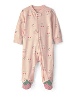 Carter's Baby Girl Strawberries & Cherries Print 2-Way Zip-Up Footie Coverall