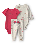 Carter's 3pc Baby Boy Race Car Print Bodysuits & Pants Set