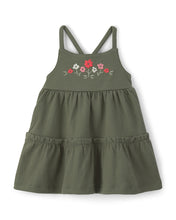 Afbeelding in Gallery-weergave laden, Carter's Baby Girl Green Flowers Embroidered Dress Set
