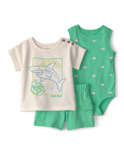 Afbeelding in Gallery-weergave laden, Carter's 3pc Baby Boy Shark Top, Bodysuit &amp; Short Set
