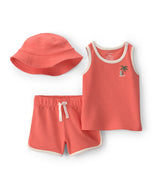 Carter's 3pc Baby Boy Orange Surf Tank Top, Shorts & Hat Set