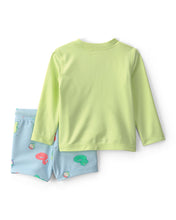 Load image into Gallery viewer, Carter's 2pc Baby Boy 'Going With The Flow' Long-Sleeve Top &amp; Shorts Swim Set
