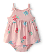 Carter's Baby Girl Pink Floral Sleeveless Romper Dress