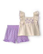 Carter's 2pc Baby Girl Purple Floral Top & Shorts Set