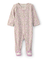 Carter's Baby Girl Purple Floral Print 2-Way Zip-Up Footie Coverall