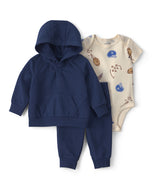 Carter's 3pc Baby Boy Football Navy Jacket, Bodysuit & Pants Set