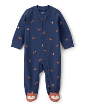 Cargar imagen en el visor de la galería, Carter's Baby Boy Fox Print 2-Way Zip-Up Footie Coverall
