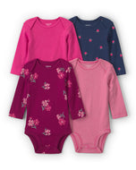 Carter's 4pc Baby Girl Multi Floral Long-Sleeve Bodysuit Set