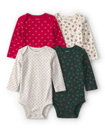 Carter's 4pc Baby Girl Floral Long-Sleeve Bodysuit Set