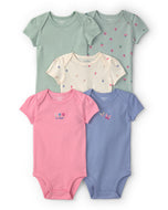 Carter's 5pc Baby Girl Flowers & Butterflies Print Bodysuit Set