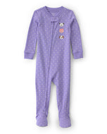 Carter's Baby Girl Purple Cat & Dog Print 2-Way-Zip Coverall