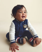 Load image into Gallery viewer, Carter's 3pc Baby Boy Bear Varsity Jacket, Bodysuit &amp; Pants Set
