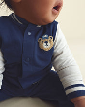 Load image into Gallery viewer, Carter's 3pc Baby Boy Bear Varsity Jacket, Bodysuit &amp; Pants Set
