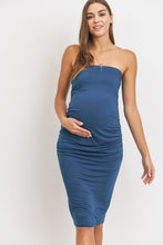 Load image into Gallery viewer, Hello Miz Strapless Maternity Bodycon Tube Dress - Teal
