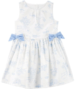 Carter's Toddler Girl Ivory Blue Bunny Easter Dress