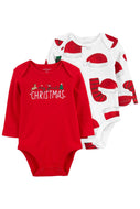 Carter's 2pc Baby Neutral First Christmas Bodysuit Set
