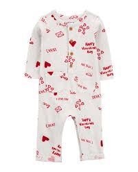 Carter's Baby Neutral Valentine Button-Up Jumpsuit