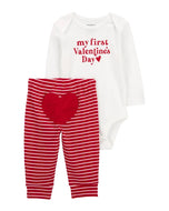 Carter's 2pc Baby Neutral Valentine Bodysuit and Pants Set