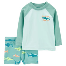 Cargar imagen en el visor de la galería, Carter&#39;s 2pc Baby Boy Shark Swim Set
